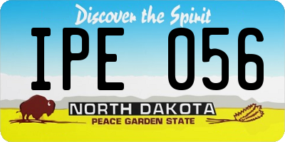 ND license plate IPE056