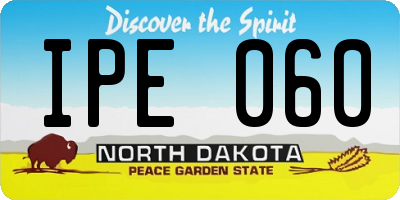 ND license plate IPE060