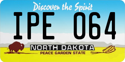 ND license plate IPE064