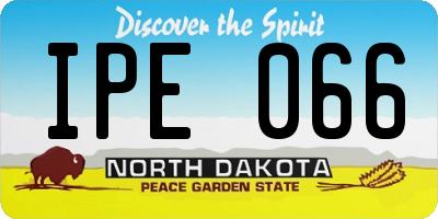 ND license plate IPE066