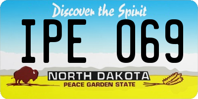 ND license plate IPE069