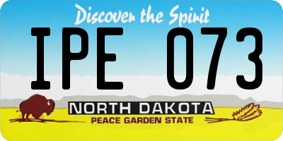 ND license plate IPE073