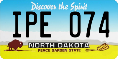 ND license plate IPE074