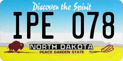 ND license plate IPE078