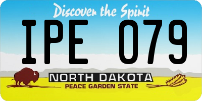 ND license plate IPE079