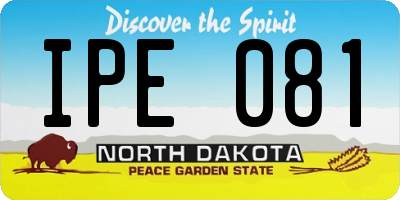 ND license plate IPE081