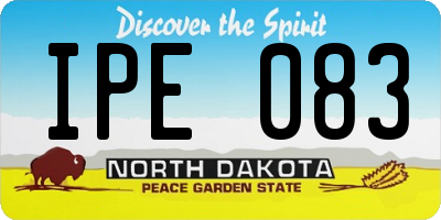 ND license plate IPE083