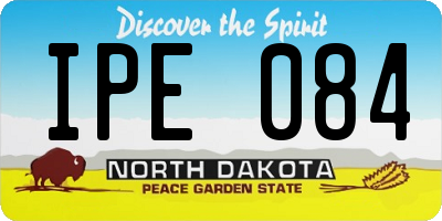 ND license plate IPE084