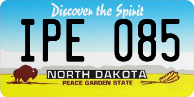 ND license plate IPE085