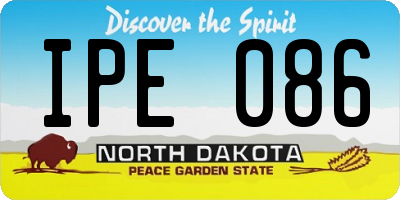 ND license plate IPE086