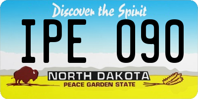 ND license plate IPE090