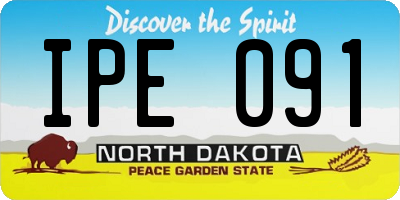 ND license plate IPE091
