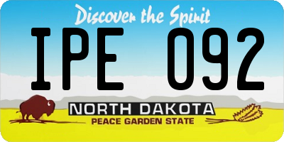 ND license plate IPE092