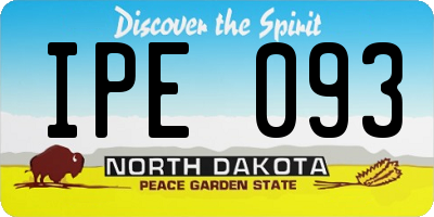 ND license plate IPE093