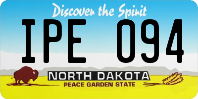 ND license plate IPE094