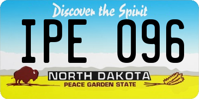 ND license plate IPE096
