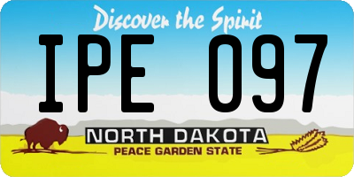 ND license plate IPE097