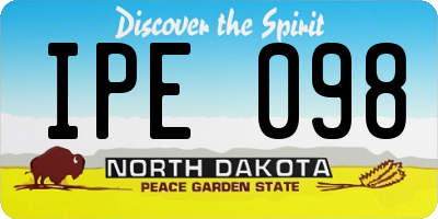 ND license plate IPE098