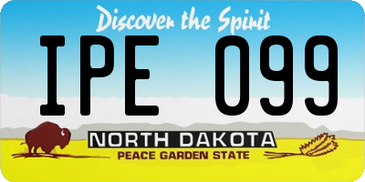 ND license plate IPE099