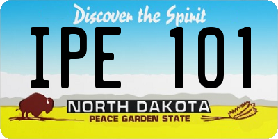 ND license plate IPE101