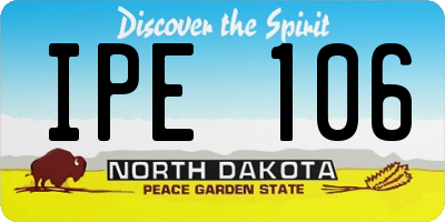 ND license plate IPE106