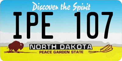 ND license plate IPE107