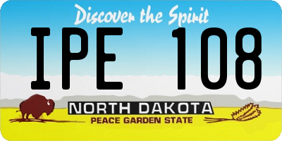 ND license plate IPE108