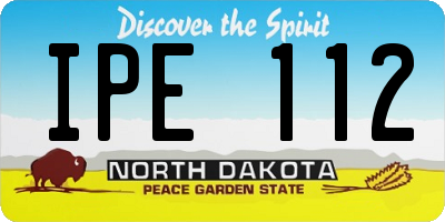 ND license plate IPE112