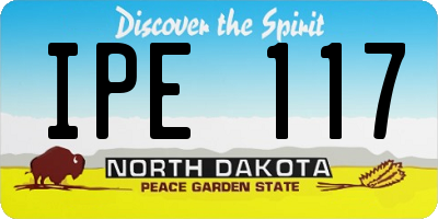 ND license plate IPE117