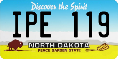 ND license plate IPE119