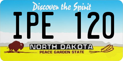 ND license plate IPE120
