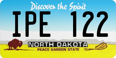 ND license plate IPE122