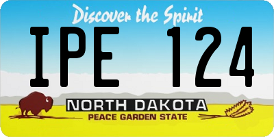 ND license plate IPE124