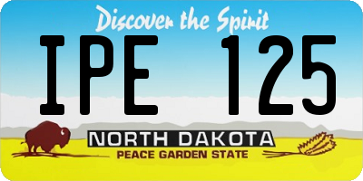 ND license plate IPE125
