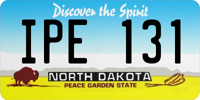 ND license plate IPE131