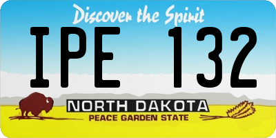 ND license plate IPE132