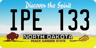 ND license plate IPE133
