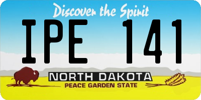 ND license plate IPE141