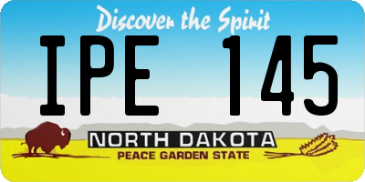ND license plate IPE145