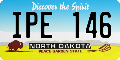 ND license plate IPE146