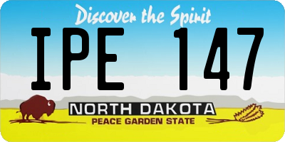 ND license plate IPE147