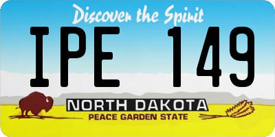 ND license plate IPE149