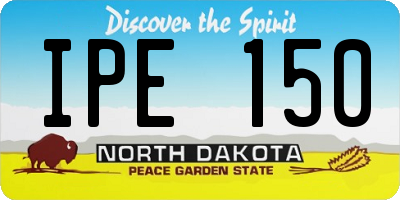 ND license plate IPE150
