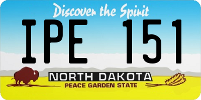 ND license plate IPE151