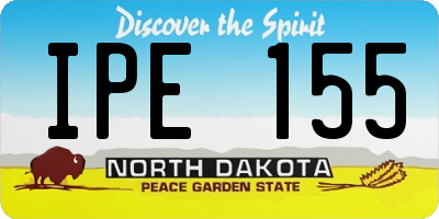 ND license plate IPE155