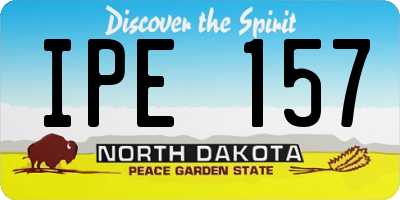 ND license plate IPE157