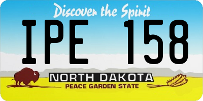 ND license plate IPE158