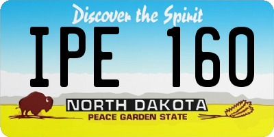 ND license plate IPE160