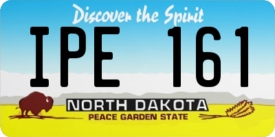 ND license plate IPE161