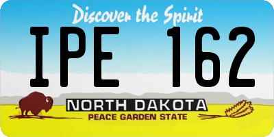 ND license plate IPE162